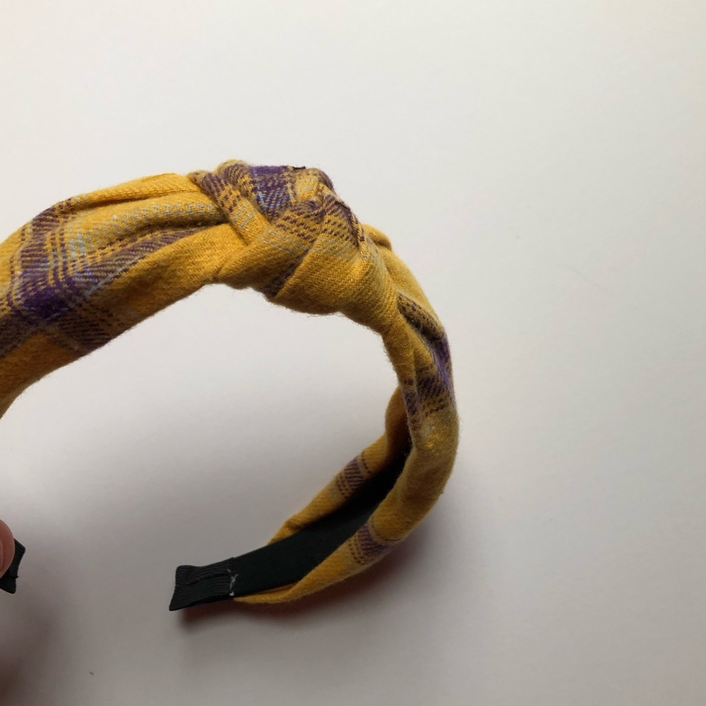 Plaid Top Knot Headband
